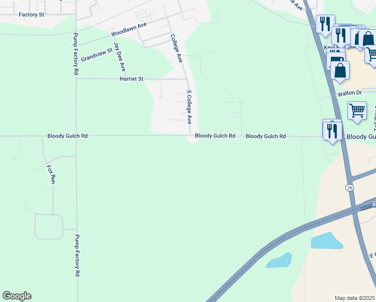 map of restaurants, bars, coffee shops, grocery stores, and more near 751 Bloody Gulch Road in Dixon