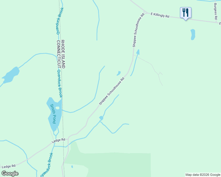 map of restaurants, bars, coffee shops, grocery stores, and more near 13 Shippee School House Road in Foster