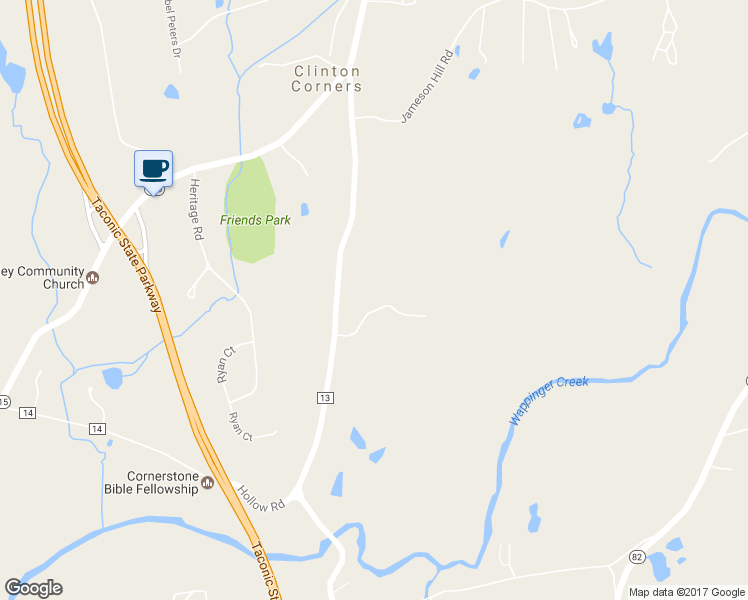 map of restaurants, bars, coffee shops, grocery stores, and more near 25 Hickory Hill Road in Clinton Corners