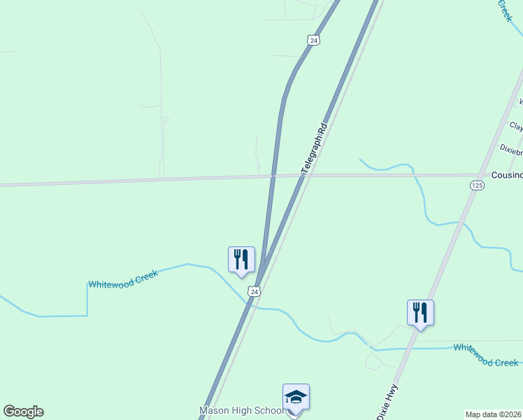 map of restaurants, bars, coffee shops, grocery stores, and more near 11351 Telegraph Road in Erie