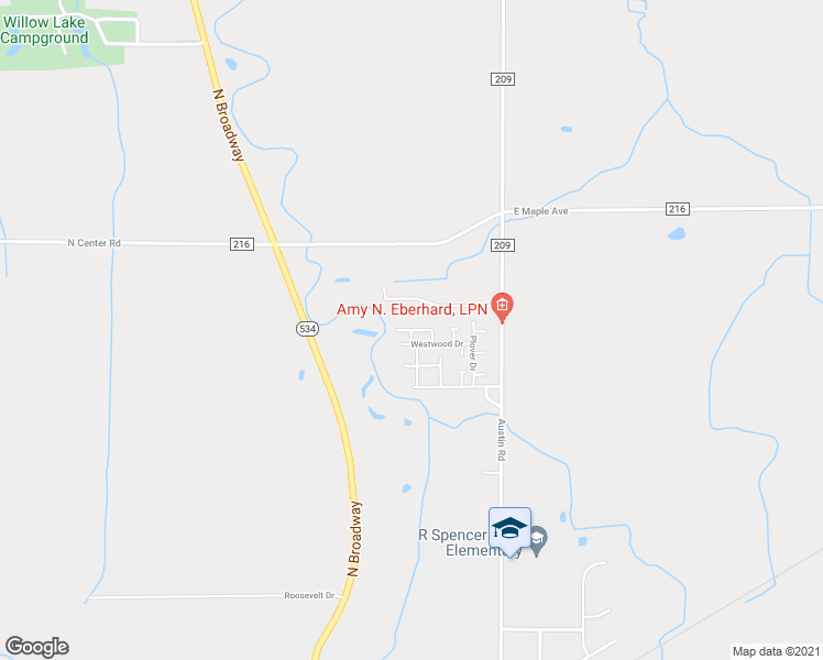 map of restaurants, bars, coffee shops, grocery stores, and more near Riverview Court in Ashtabula County