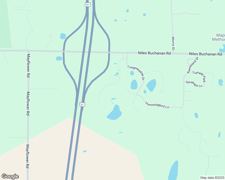 map of restaurants, bars, coffee shops, grocery stores, and more near 13 Longmeadow Village Drive in Niles