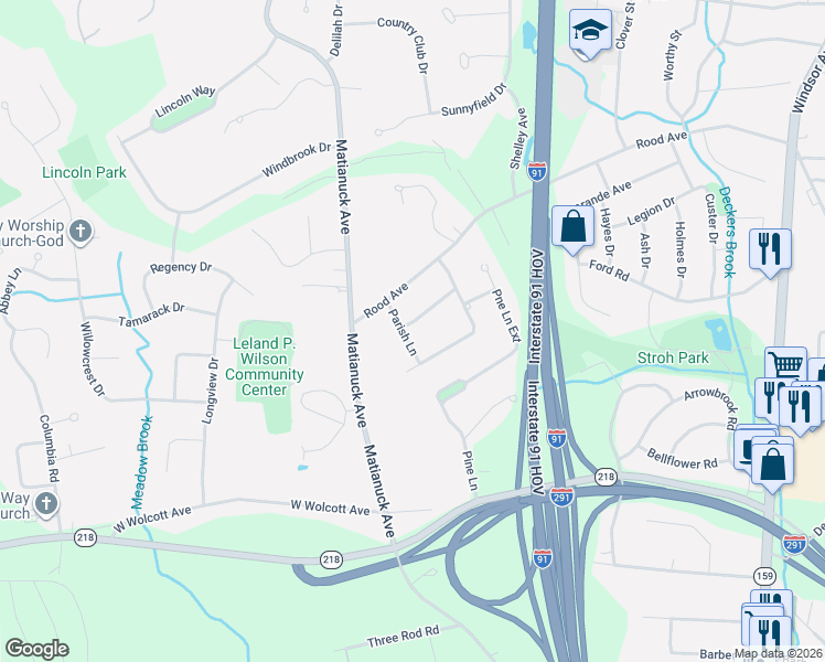 map of restaurants, bars, coffee shops, grocery stores, and more near 49 London Road in Windsor