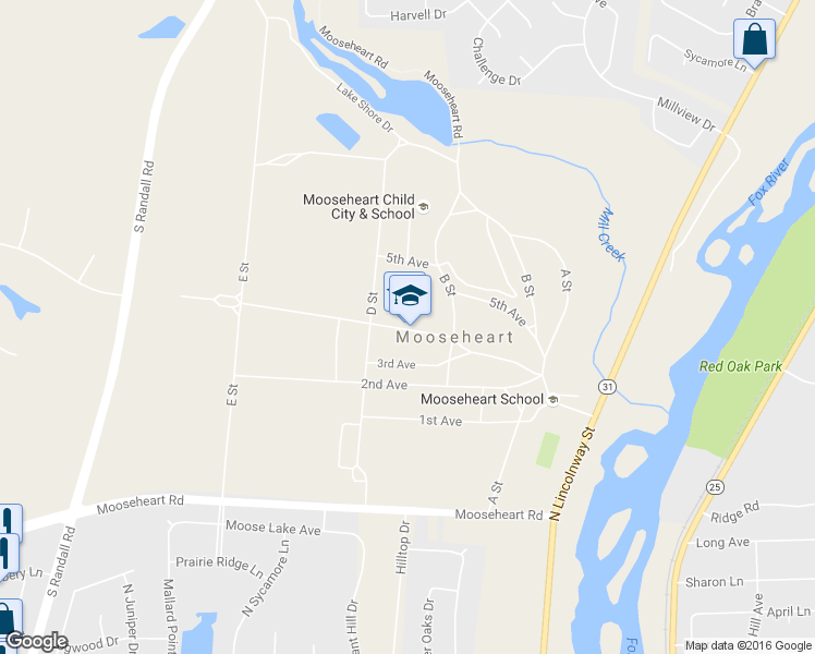 map of restaurants, bars, coffee shops, grocery stores, and more near 255 James J. Davis Drive in Mooseheart