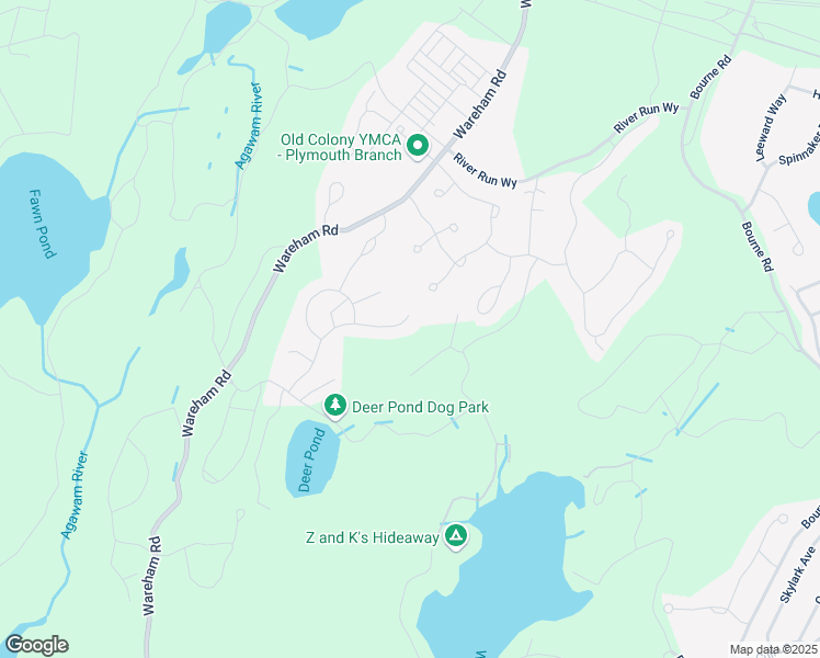 map of restaurants, bars, coffee shops, grocery stores, and more near 45 Bearberry Path in Plymouth