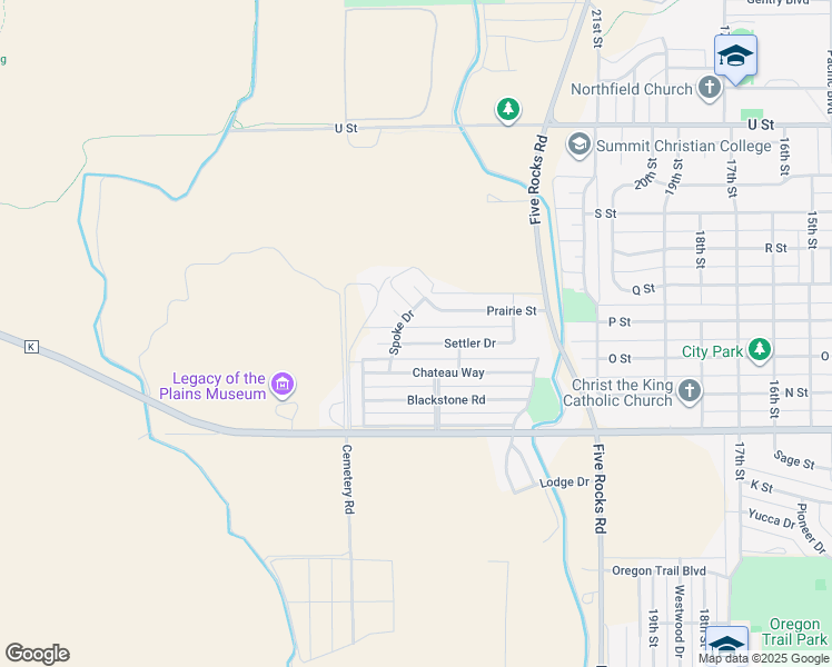 map of restaurants, bars, coffee shops, grocery stores, and more near 2650 Settler Dr in Gering