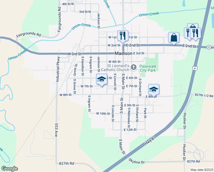 map of restaurants, bars, coffee shops, grocery stores, and more near 700 Kent Street in Madison