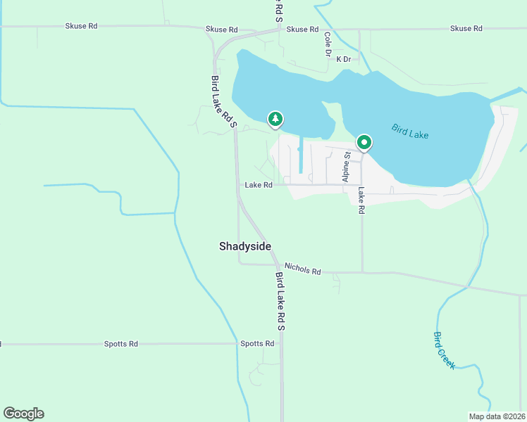 map of restaurants, bars, coffee shops, grocery stores, and more near 5989 Lake Road in Osseo
