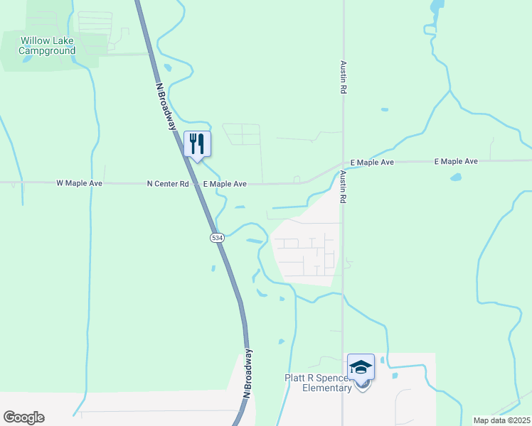 map of restaurants, bars, coffee shops, grocery stores, and more near Riverview Court in Geneva