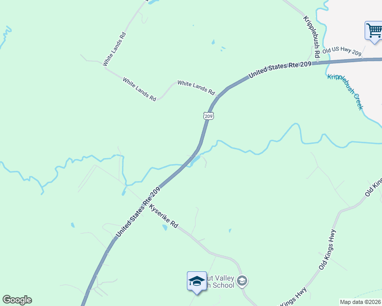 map of restaurants, bars, coffee shops, grocery stores, and more near 4496 U.S. 209 in Stone Ridge