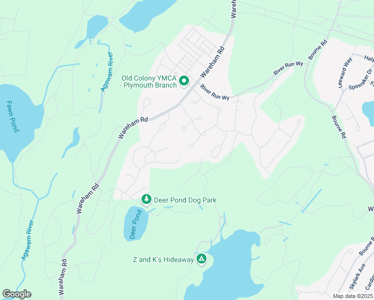 map of restaurants, bars, coffee shops, grocery stores, and more near 45 Bearberry Path in Plymouth