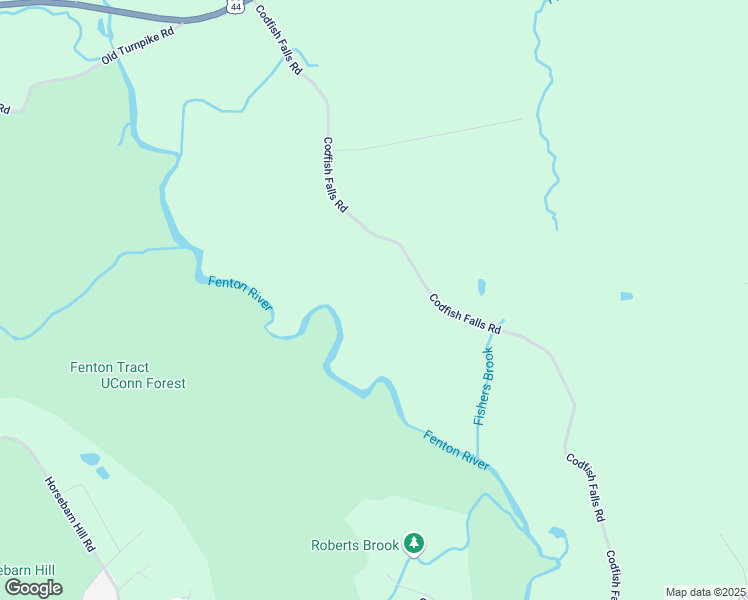 map of restaurants, bars, coffee shops, grocery stores, and more near 225 Codfish Falls Road in Mansfield