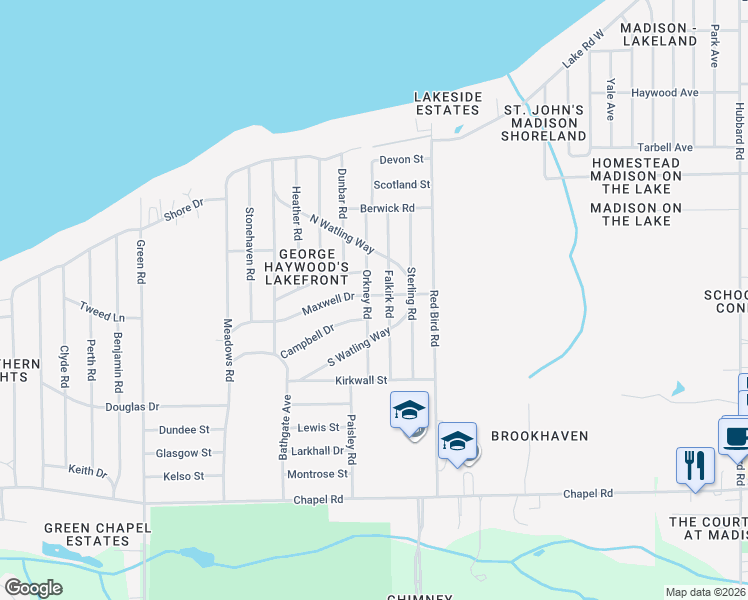 map of restaurants, bars, coffee shops, grocery stores, and more near 6270 Maxwell Drive in Madison