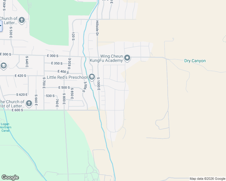 map of restaurants, bars, coffee shops, grocery stores, and more near 1072 East 480 South in Smithfield