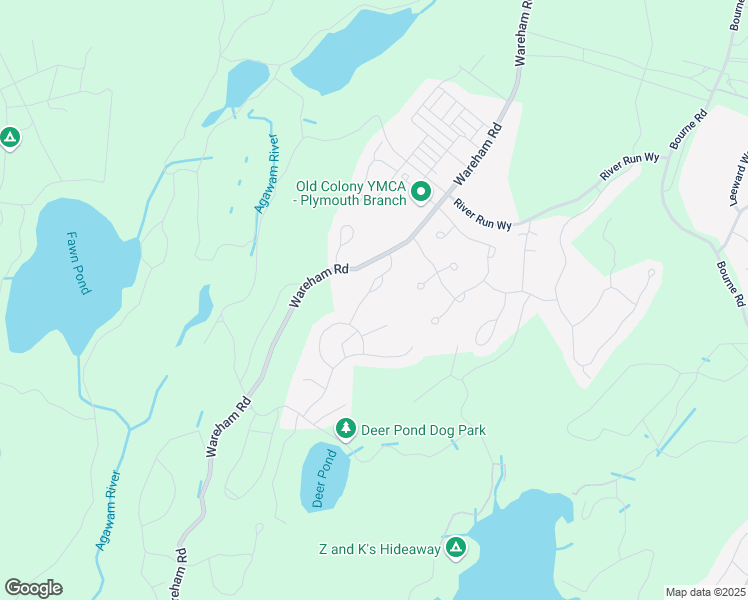 map of restaurants, bars, coffee shops, grocery stores, and more near 18 Winterberry Way in Plymouth