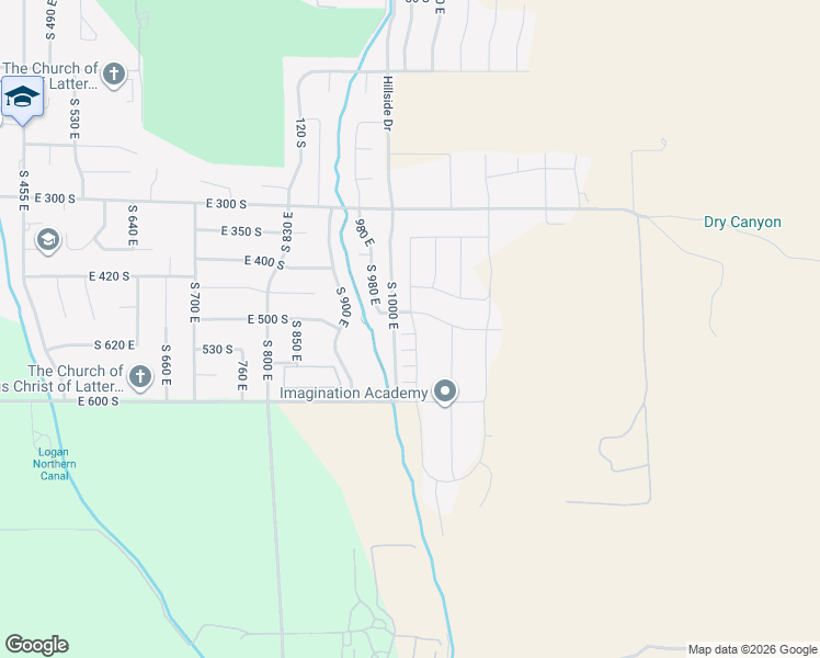 map of restaurants, bars, coffee shops, grocery stores, and more near 1009 East 505 South in Smithfield