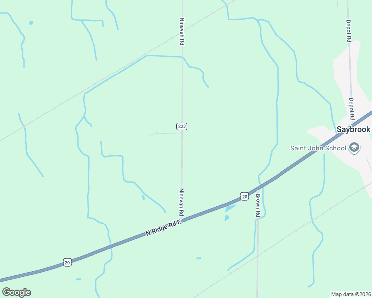 map of restaurants, bars, coffee shops, grocery stores, and more near 7912 Ninevah Road in Geneva