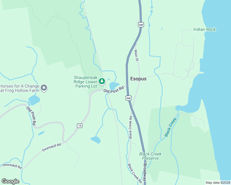 map of restaurants, bars, coffee shops, grocery stores, and more near 19 Old Post Road in Esopus