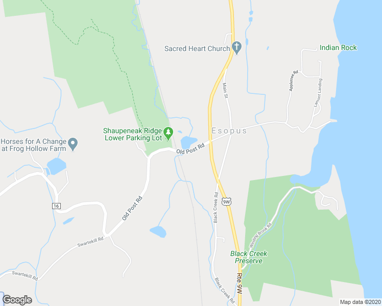 map of restaurants, bars, coffee shops, grocery stores, and more near 19 Old Post Road in Esopus