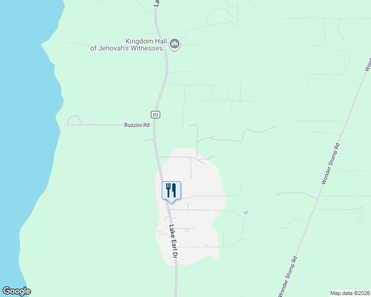 map of restaurants, bars, coffee shops, grocery stores, and more near 145 Boyds Way in Crescent City