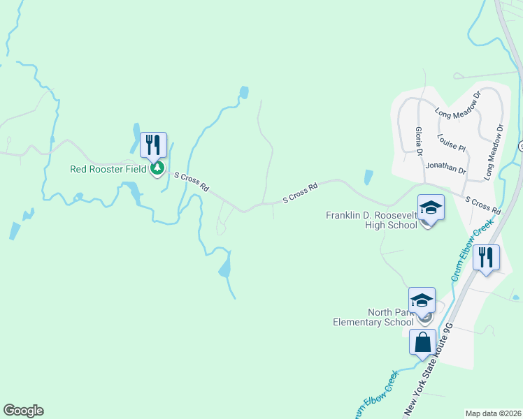 map of restaurants, bars, coffee shops, grocery stores, and more near 110 South Cross Road in Hyde Park