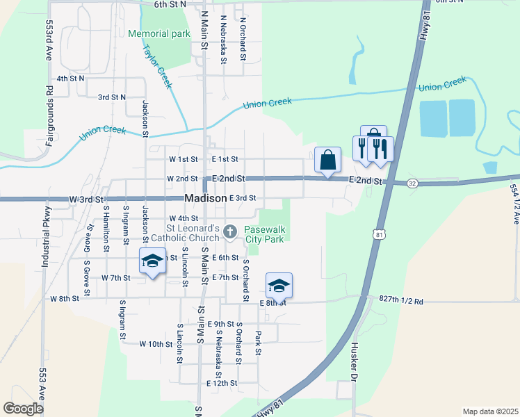 map of restaurants, bars, coffee shops, grocery stores, and more near 307 South Park Street in Madison