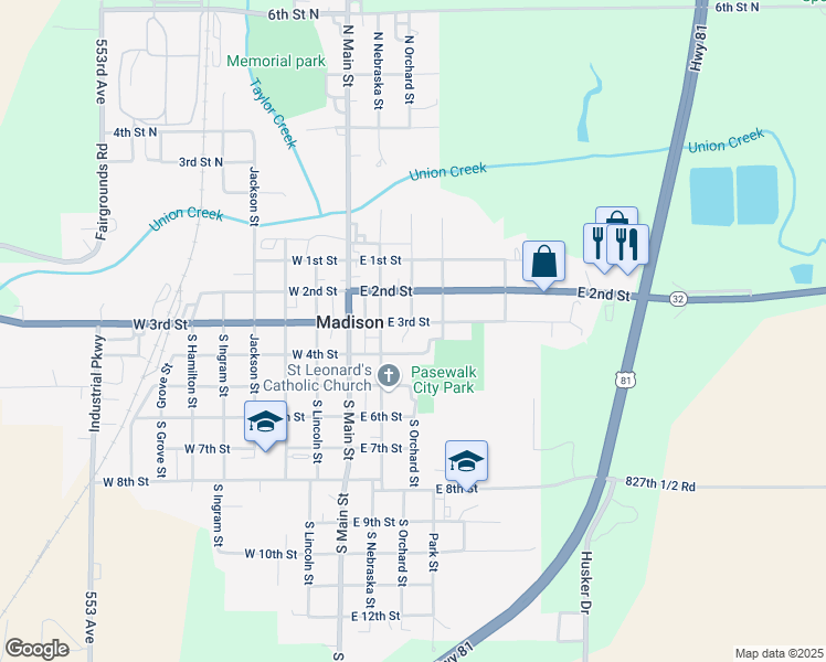map of restaurants, bars, coffee shops, grocery stores, and more near 307 South Park Street in Madison