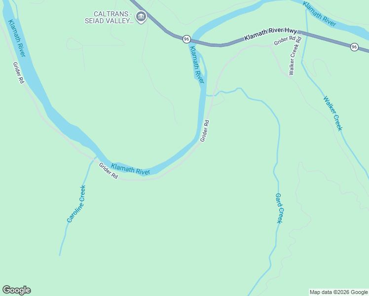 map of restaurants, bars, coffee shops, grocery stores, and more near Grider Road in Siskiyou