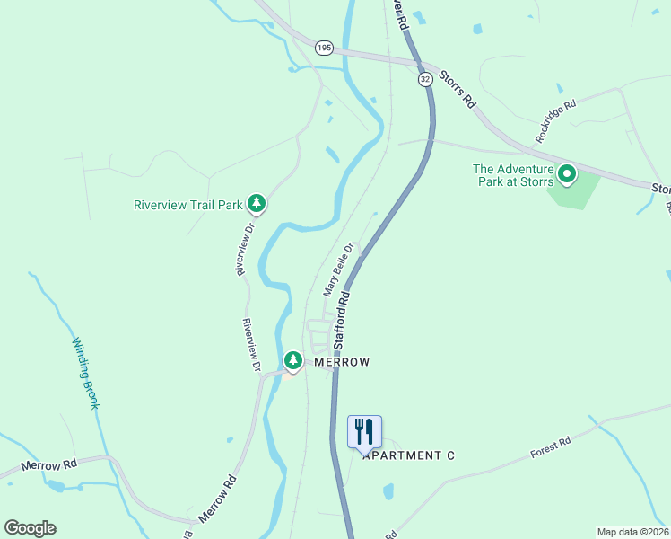 map of restaurants, bars, coffee shops, grocery stores, and more near 42 Mary Belle Drive in Mansfield