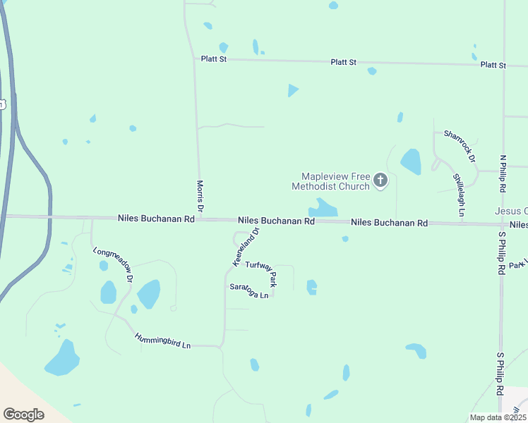 map of restaurants, bars, coffee shops, grocery stores, and more near 2011 Niles Buchanan Road in Niles