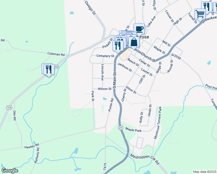 map of restaurants, bars, coffee shops, grocery stores, and more near 120 Drinker Street in Montrose