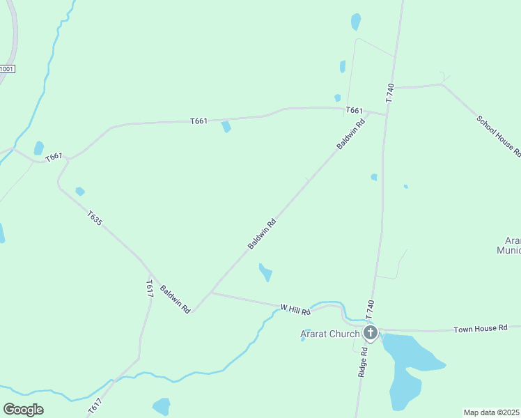 map of restaurants, bars, coffee shops, grocery stores, and more near 2051 Baldwin Road in Thompson