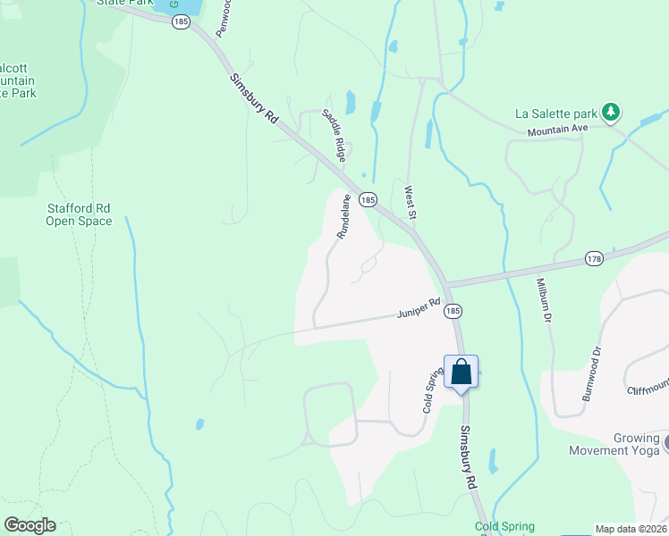map of restaurants, bars, coffee shops, grocery stores, and more near 14 Rundelane in Bloomfield