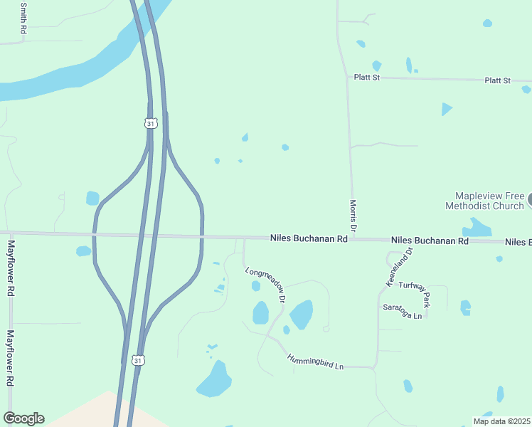 map of restaurants, bars, coffee shops, grocery stores, and more near 2301 Niles Buchanan Road in Niles