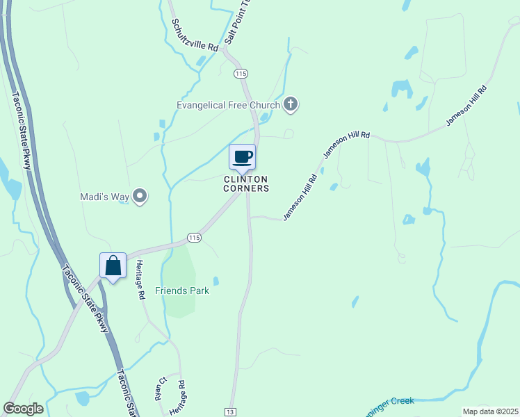 map of restaurants, bars, coffee shops, grocery stores, and more near 7 Jameson Hill Rd in Clinton Corners