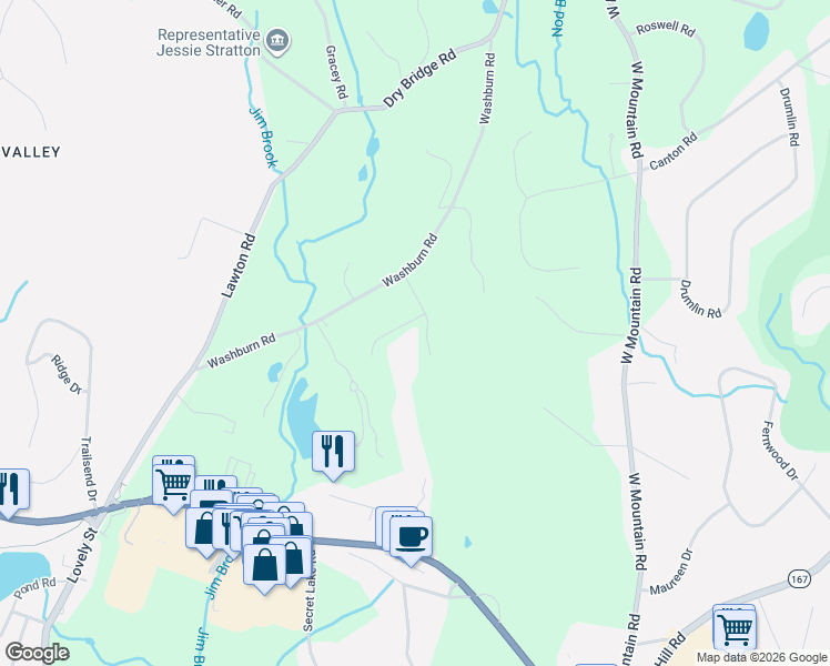 map of restaurants, bars, coffee shops, grocery stores, and more near 9 Michael Drive in Canton