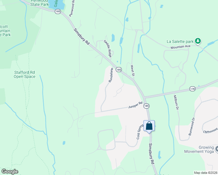 map of restaurants, bars, coffee shops, grocery stores, and more near 14 Rundelane in Bloomfield