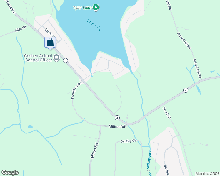 map of restaurants, bars, coffee shops, grocery stores, and more near 426 Sharon Turnpike in Goshen