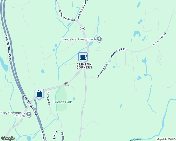 map of restaurants, bars, coffee shops, grocery stores, and more near 7 Jameson Hill Road in Clinton Corners