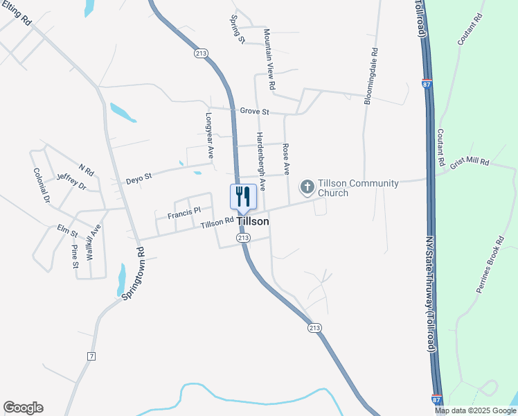 map of restaurants, bars, coffee shops, grocery stores, and more near in Tillson