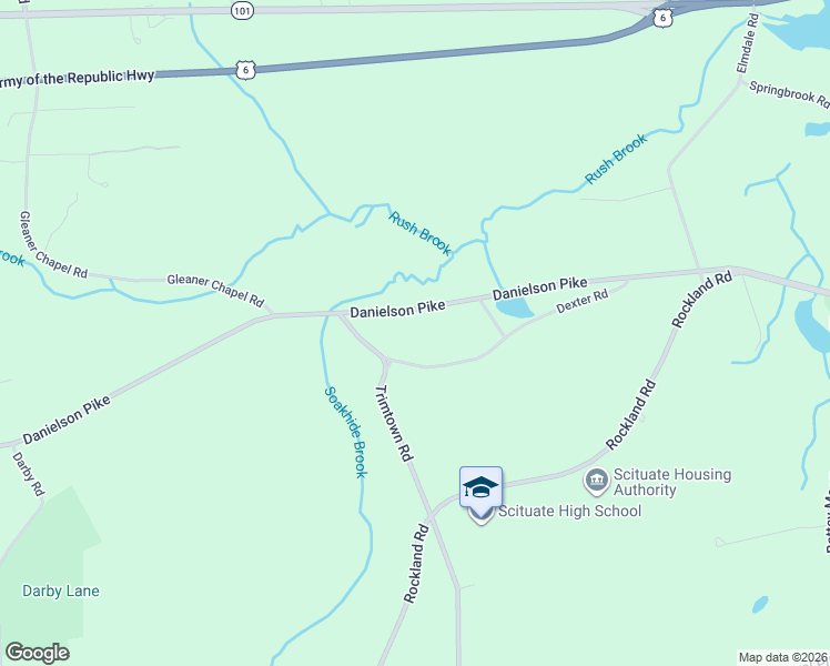 map of restaurants, bars, coffee shops, grocery stores, and more near 520 Danielson Pike in Scituate