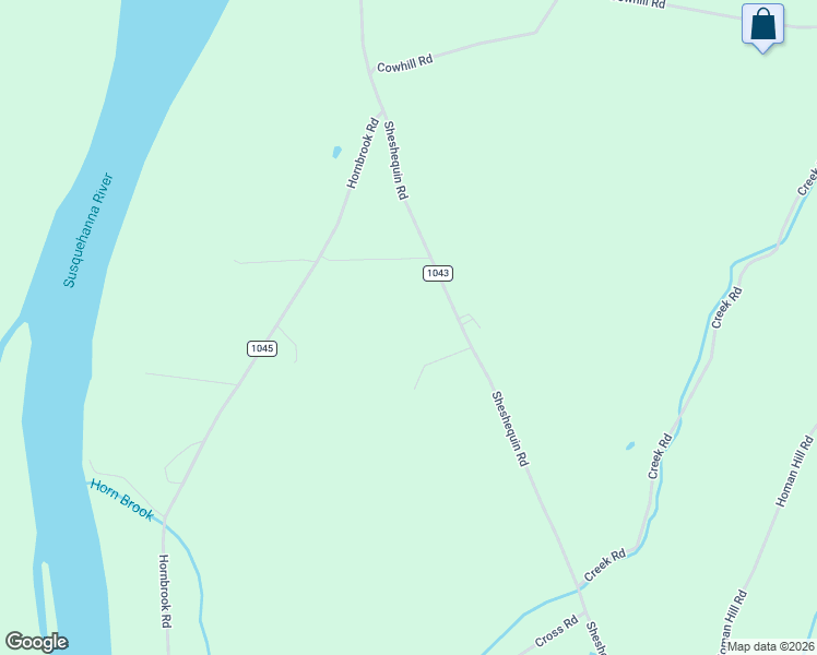 map of restaurants, bars, coffee shops, grocery stores, and more near 3519 Sheshequin Road in Towanda