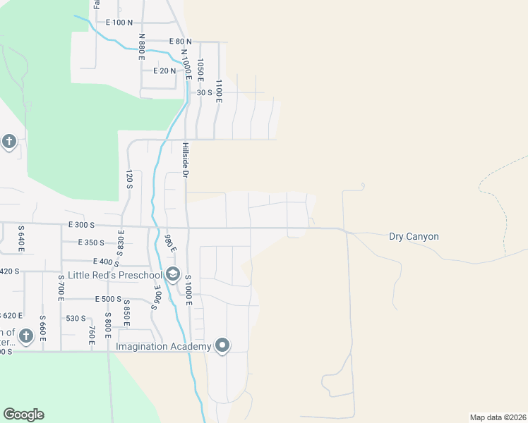 map of restaurants, bars, coffee shops, grocery stores, and more near 1194 East 250 South in Smithfield