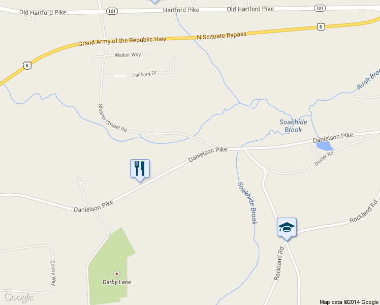 map of restaurants, bars, coffee shops, grocery stores, and more near 10 Gleaner Chapel Road in Scituate