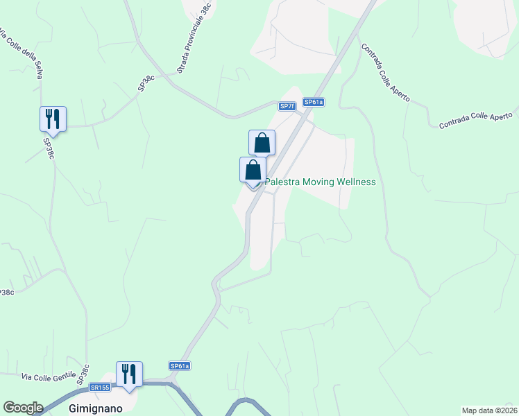 map of restaurants, bars, coffee shops, grocery stores, and more near 1100 Via Maremmana Superiore in Olevano Romano