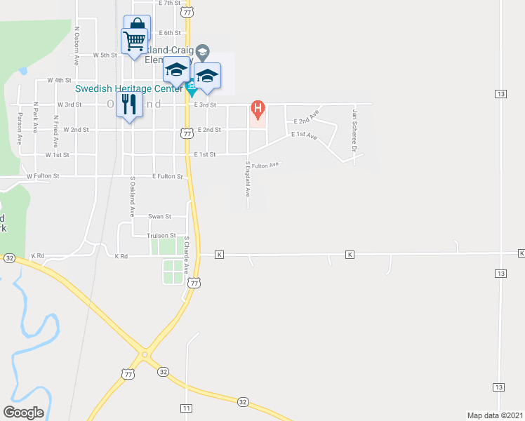 map of restaurants, bars, coffee shops, grocery stores, and more near 299 South Engdahl Avenue in Oakland
