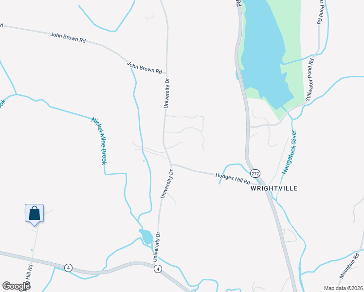 map of restaurants, bars, coffee shops, grocery stores, and more near 404 University Drive in Torrington