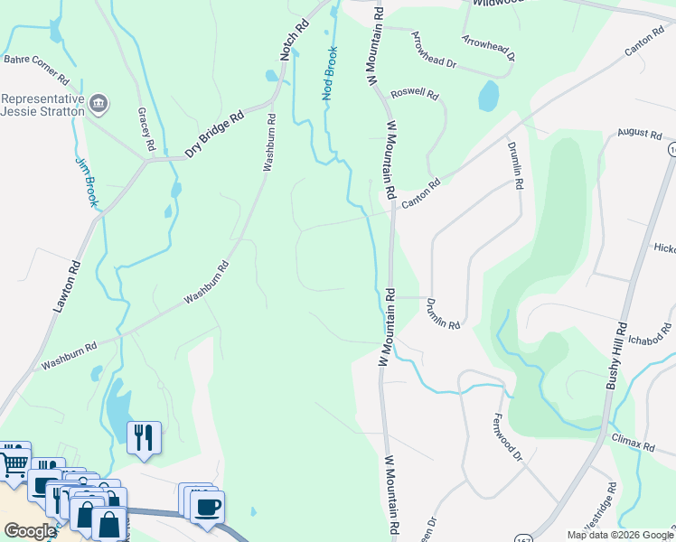 map of restaurants, bars, coffee shops, grocery stores, and more near 49 Old Stone Crossing in Simsbury