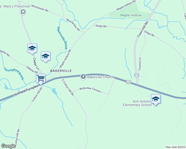 map of restaurants, bars, coffee shops, grocery stores, and more near 1067 Litchfield Turnpike in New Hartford