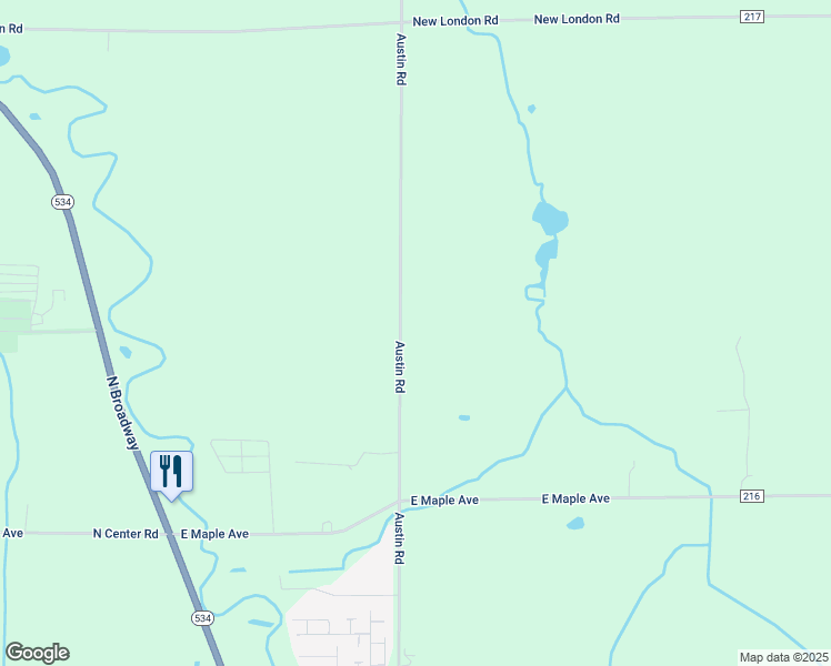 map of restaurants, bars, coffee shops, grocery stores, and more near 3940 Austin Road in Geneva